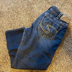 Womens Silver Capris W31